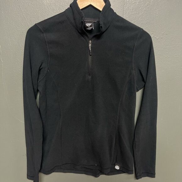 REI Co-Op Sweatshirt Men Small Black Quarter Zip Fleece Pullover Sweater Adult - Picture 1 of 4